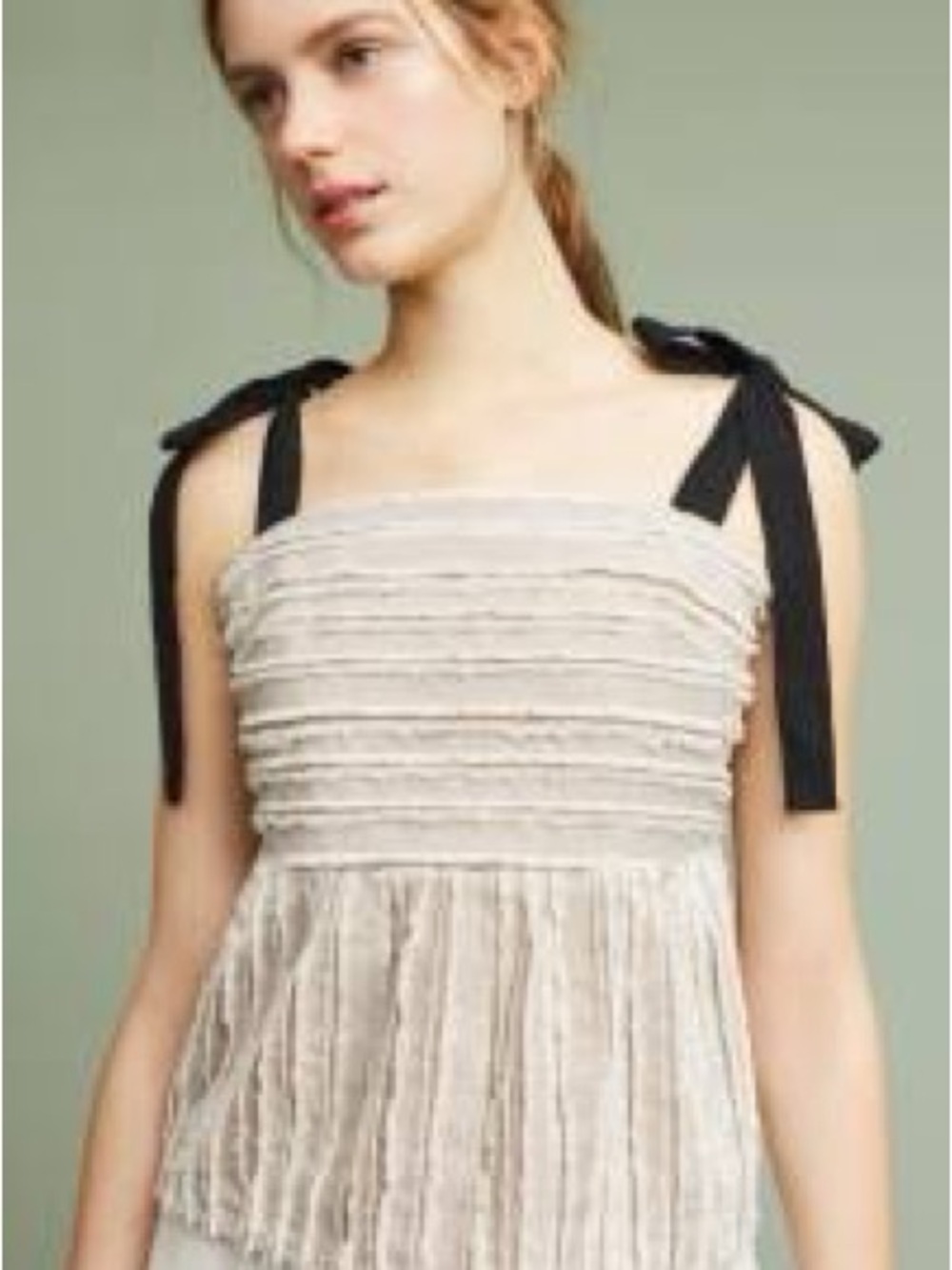 Maeve by Anthropologie "Soeli" Textured Fringe Tank Top, S